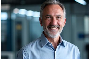 Portrait de Monsieur Jean-Luc Picard, Chef Ingénieur Électronique Senior chez Cygnus Electronics