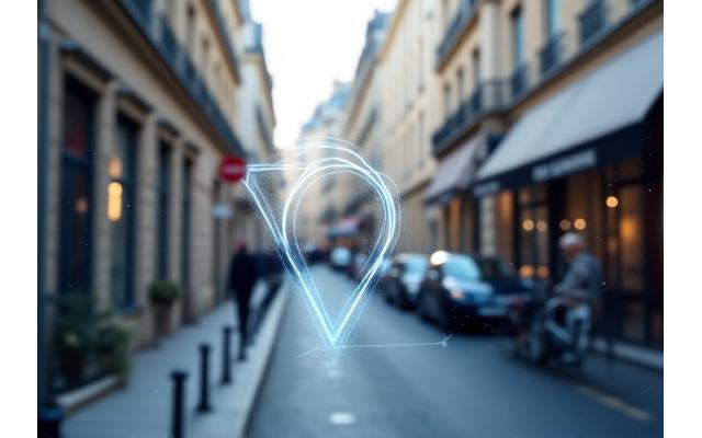 Implantée au 3ème étage, 2847 Rue de la Gaité, 75014 Paris, avec une vue typique des rues parisiennes animées.