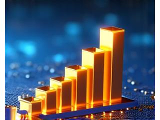 Graphique financier montrant un ROI positif, avec des éléments technologiques, symbolisant un calculateur de ROI.