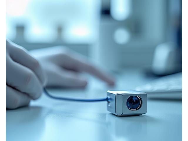 Micro-caméra endoscopique innovante, utilisée pour des diagnostics médicaux.